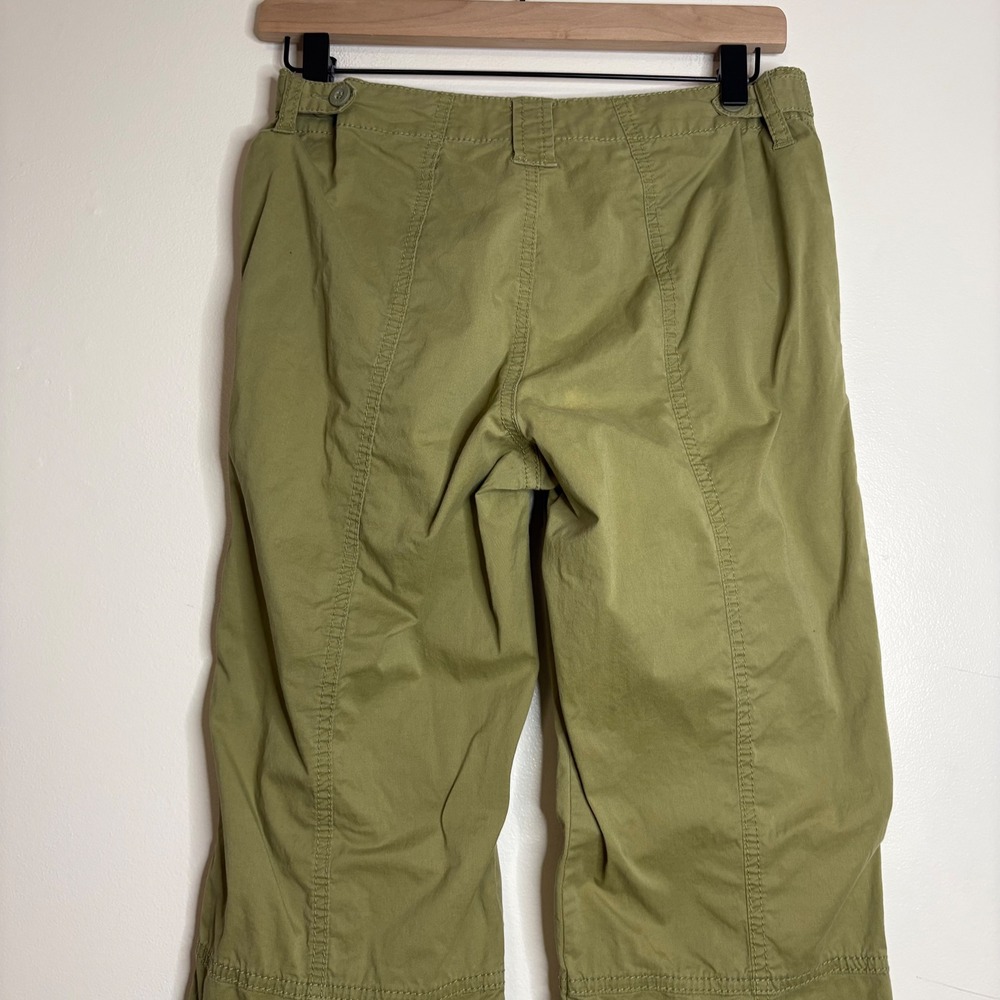 GAP Women Olive Green Cargo Pants Zip Details Stretch XS - Picture 5 of 6